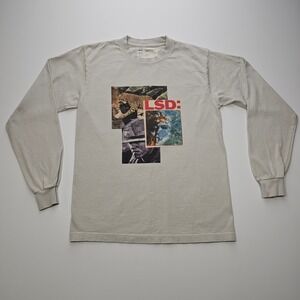 Matt McCormick One of These Days LSD Collage Long Sleeve Shirt Grey Mens Small